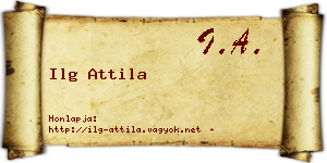Ilg Attila névjegykártya